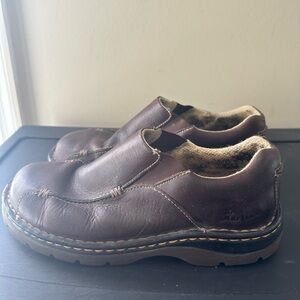 Dr. Martens Mens Size 8 M 11233 Brown Leather Slip On Loafer Shoes Doc Y2K